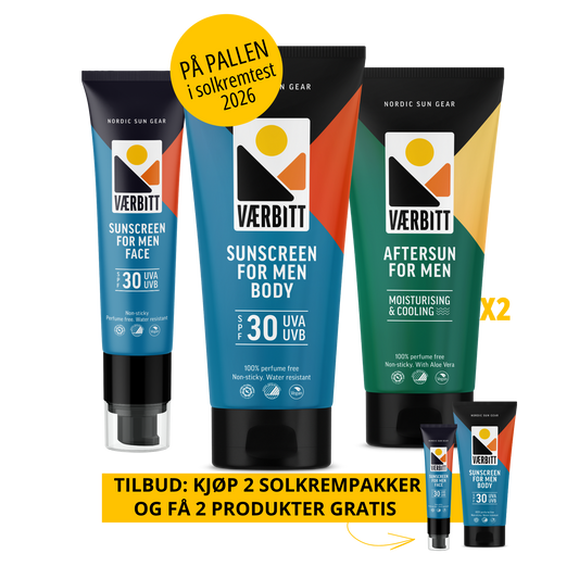 TILBUD: Kjøp 2 Værbitt solkrempakker – få 2 produkter gratis